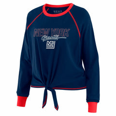 New York Giants WEAR by Erin Andrews Women's Tie-Front Long Sleeve T-Shirt | NFL US