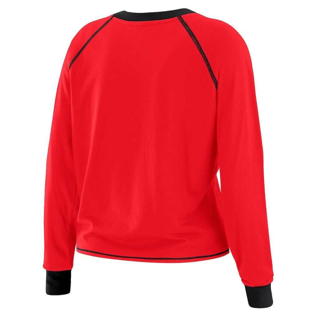 San Francisco 49ers WEAR by Erin Andrews Women's Tie-Front Long Sleeve T-Shirt | NFL Sale