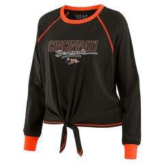 Cincinnati Bengals WEAR by Erin Andrews Women's Tie-Front Long Sleeve T-Shirt | NFL Outlet