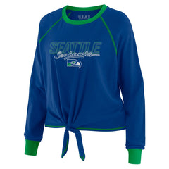 Seattle Seahawks WEAR by Erin Andrews Women's Tie-Front Long Sleeve T-Shirt | NFL Outlet