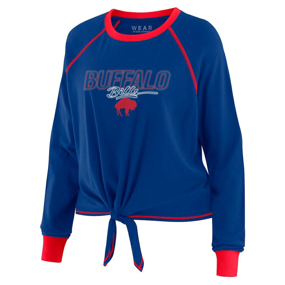 Buffalo Bills WEAR by Erin Andrews Women's Tie-Front Long Sleeve T-Shirt | NFL Discount