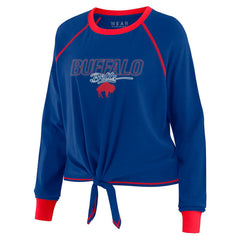 Buffalo Bills WEAR by Erin Andrews Women's Tie-Front Long Sleeve T-Shirt | NFL Discount
