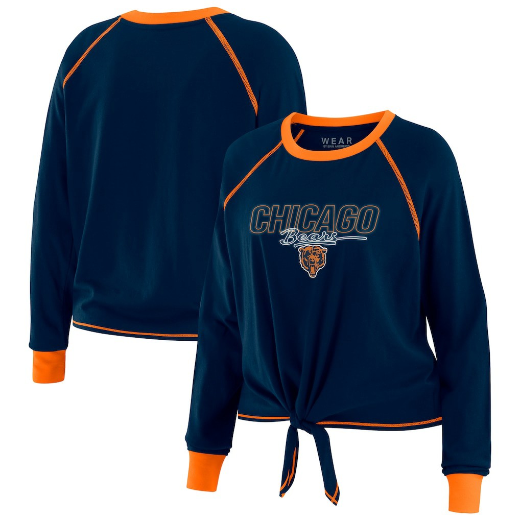 Chicago Bears WEAR by Erin Andrews Women's Tie-Front Long Sleeve T-Shirt | NFL Near me