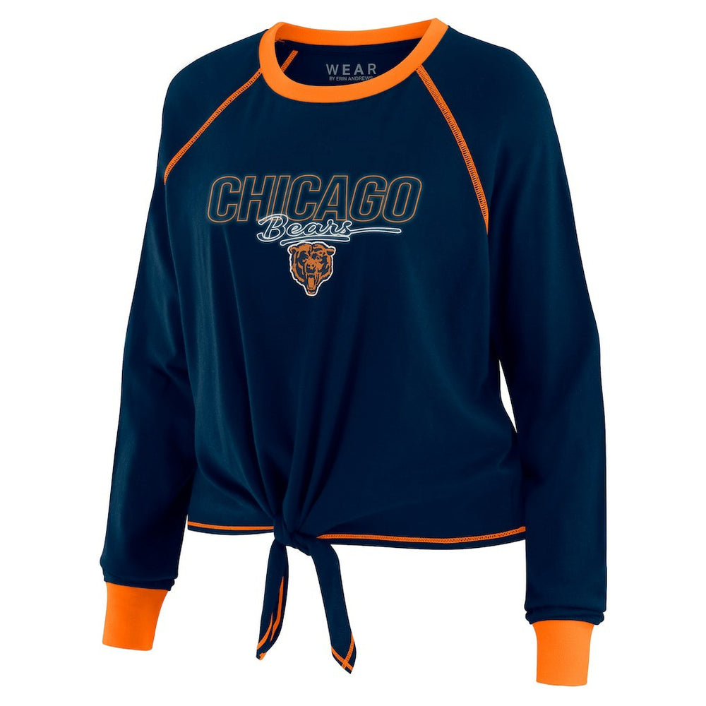 Chicago Bears WEAR by Erin Andrews Women's Tie-Front Long Sleeve T-Shirt | NFL Near me