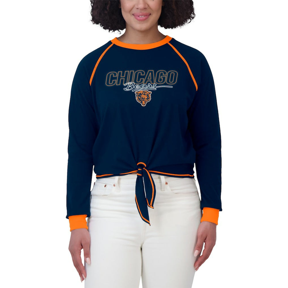Chicago Bears WEAR by Erin Andrews Women's Tie-Front Long Sleeve T-Shirt | NFL Near me