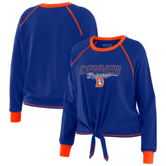 Denver Broncos WEAR by Erin Andrews Women's Tie-Front Long Sleeve T-Shirt | NFL Hot