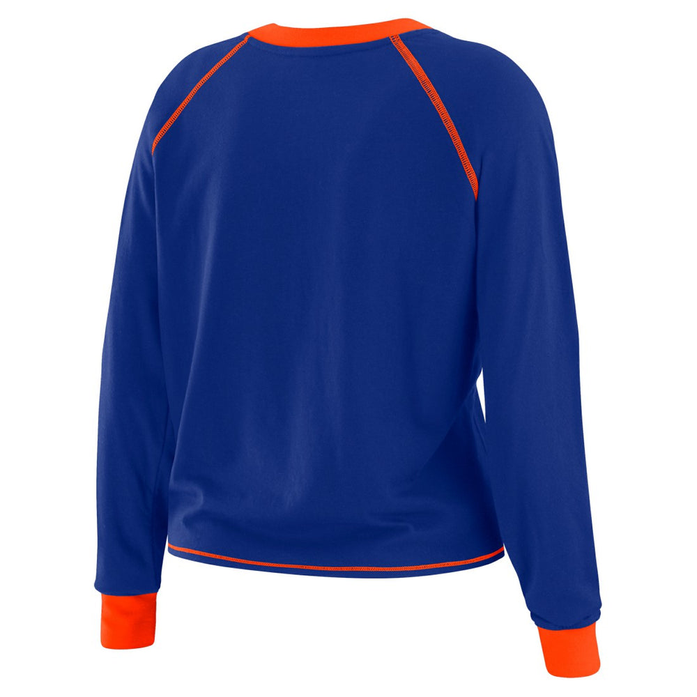Denver Broncos WEAR by Erin Andrews Women's Tie-Front Long Sleeve T-Shirt | NFL Hot