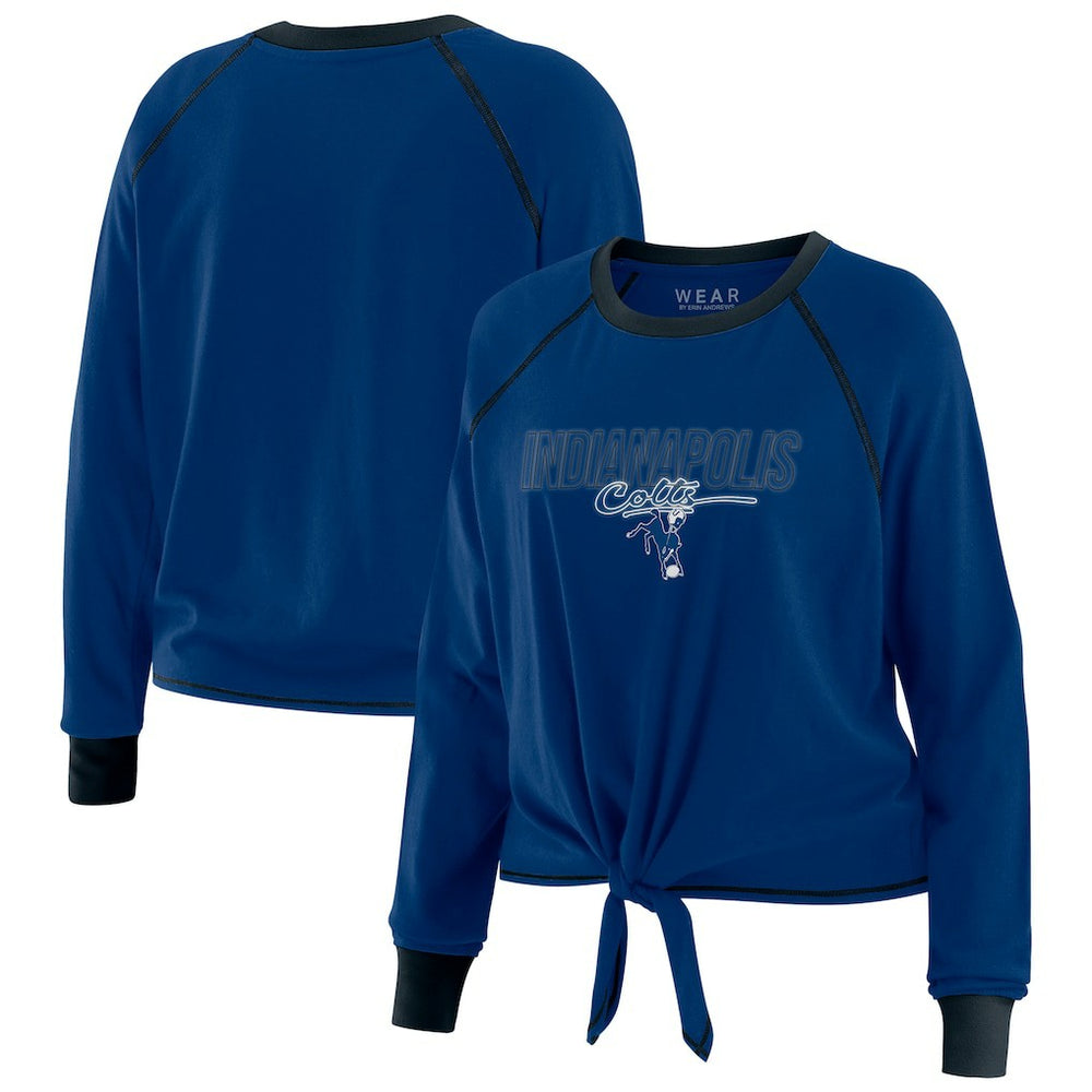 Indianapolis Colts WEAR by Erin Andrews Women's Tie-Front Long Sleeve T-Shirt | NFL On sale