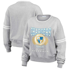 Los Angeles Chargers WEAR by Erin Andrews Women's Cropped Pullover Sweatshirt | NFL New