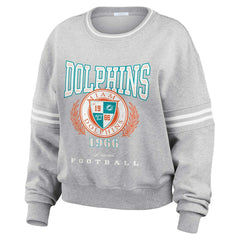 Miami Dolphins WEAR by Erin Andrews Women's Cropped Pullover Sweatshirt | NFL US