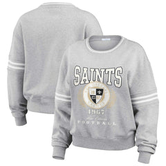 New Orleans Saints WEAR by Erin Andrews Women's Cropped Pullover Sweatshirt | NFL Sale