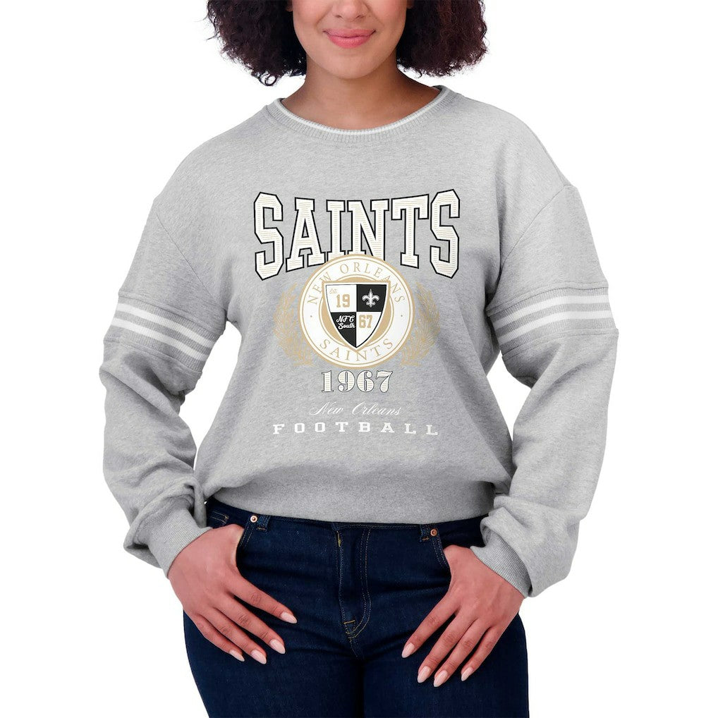 New Orleans Saints WEAR by Erin Andrews Women's Cropped Pullover Sweatshirt | NFL Sale