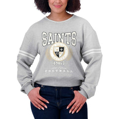 New Orleans Saints WEAR by Erin Andrews Women's Cropped Pullover Sweatshirt | NFL Sale