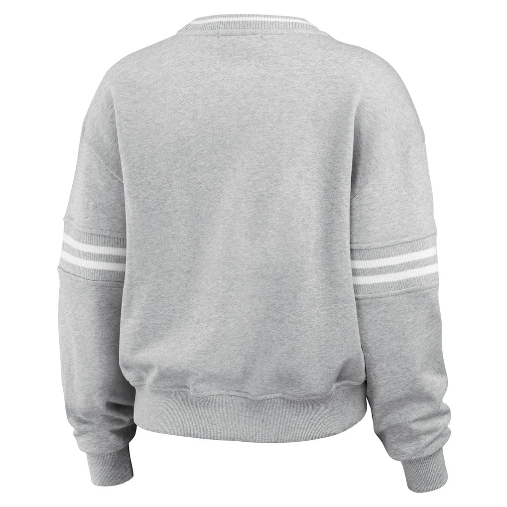New York Jets WEAR by Erin Andrews Women's Crest Cropped Pullover Sweatshirt | NFL US