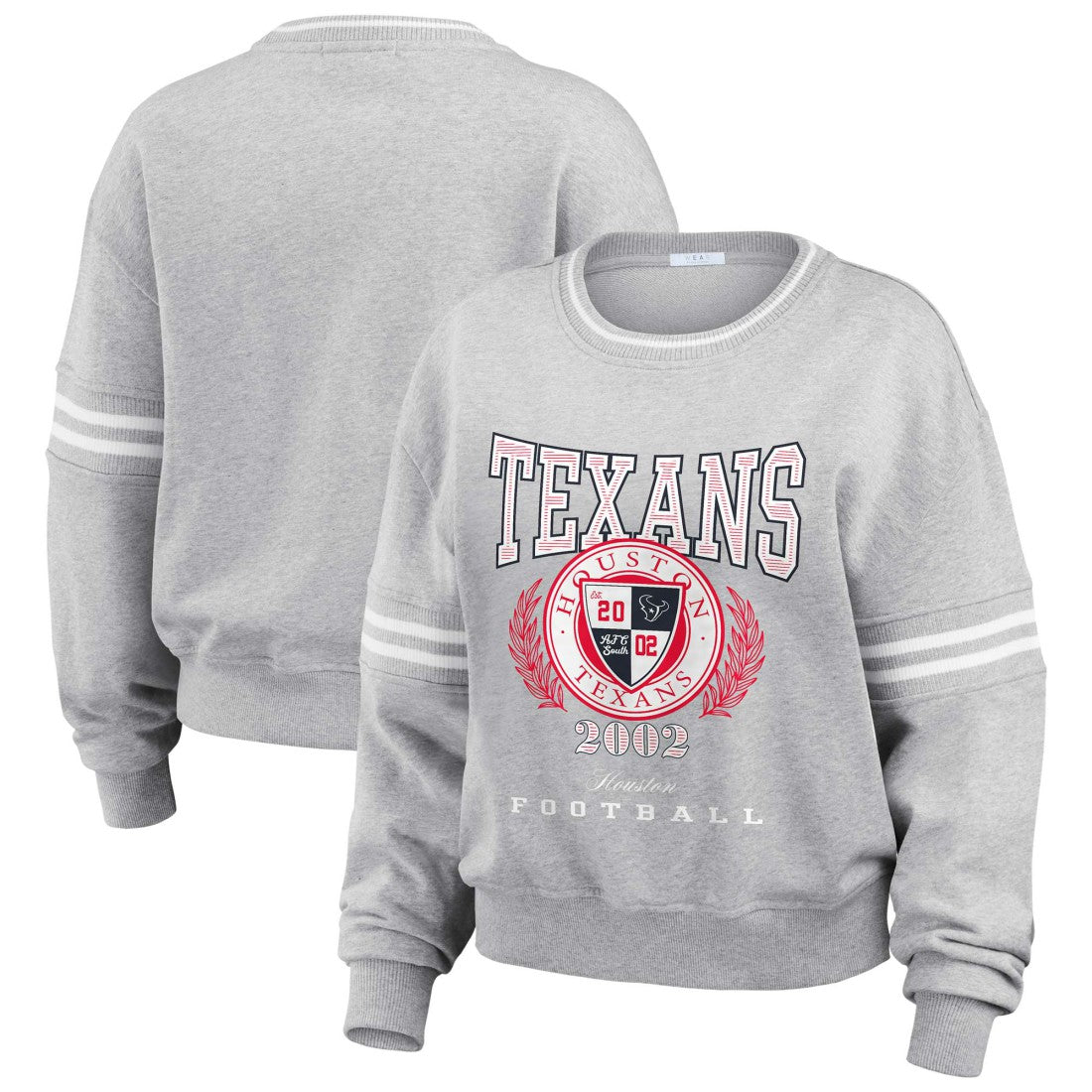Houston Texans WEAR by Erin Andrews Women's Cropped Pullover Sweatshirt | NFL Discount