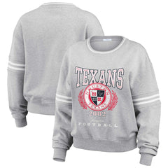 Houston Texans WEAR by Erin Andrews Women's Cropped Pullover Sweatshirt | NFL Discount
