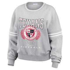 Houston Texans WEAR by Erin Andrews Women's Cropped Pullover Sweatshirt | NFL Discount