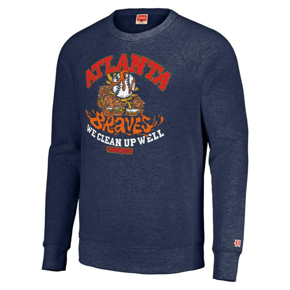 Atlanta Braves MLB x Guy Fieri’s Flavortown Unisex Tri-Blend Pullover Sweatshirt - MLB Pullover
