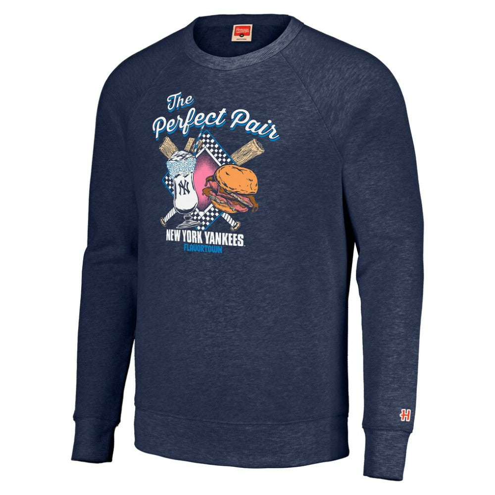 New York Yankees MLB x Guy Fieri’s Flavortown Unisex Tri-Blend Pullover Sweatshirt - MLB Pullover