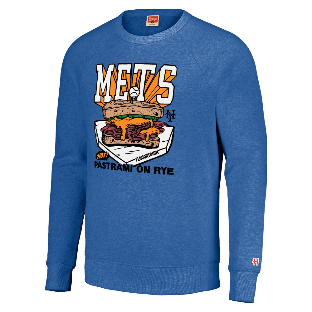 New York Mets MLB x Guy Fieri’s Flavortown Unisex Tri-Blend Pullover Sweatshirt - MLB Pullover