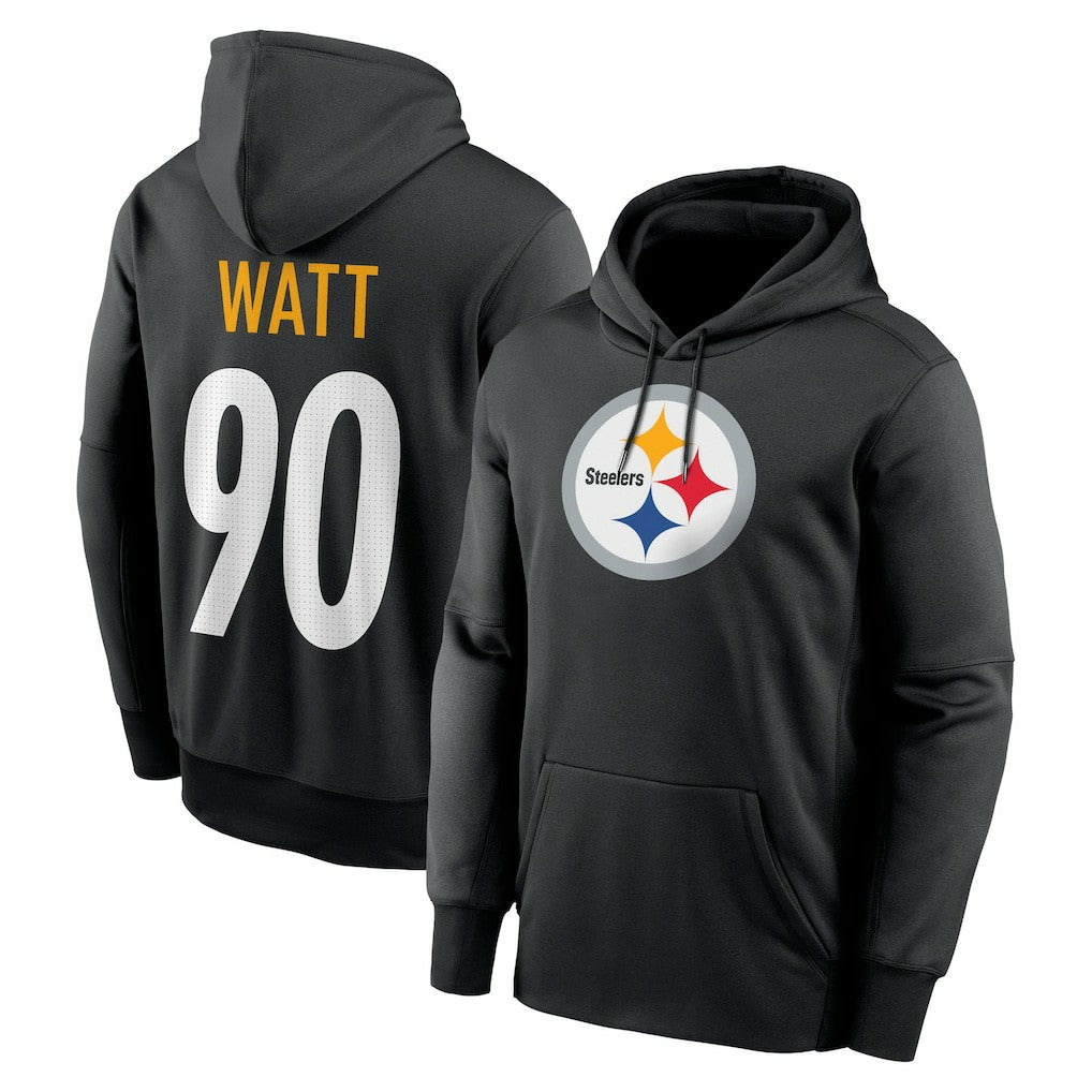 Pittsburgh Steelers T.J. Watt  Player Name & Number Therma Hoodie | NFL Discount