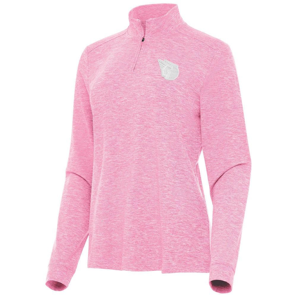 Cleveland Guardians Antigua Women's Mentor Lightweight Mock Neck Quarter-Zip Top - MLB Tops