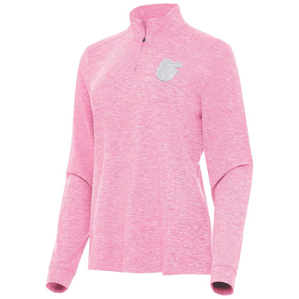 Baltimore Orioles Antigua Women's Mentor Lightweight Mock Neck Quarter-Zip Top - MLB Tops