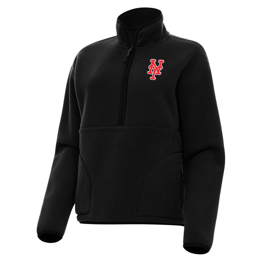 New York Mets Antigua Women's Figure Half-Zip Sweatshirt - MLB Sweatshirts
