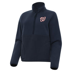 Washington Nationals Antigua Women's Figure Half-Zip Sweatshirt - MLB Sweatshirts