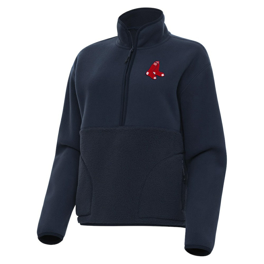 Boston Red Sox Antigua Women's Figure Half-Zip Sweatshirt - MLB Sweatshirts