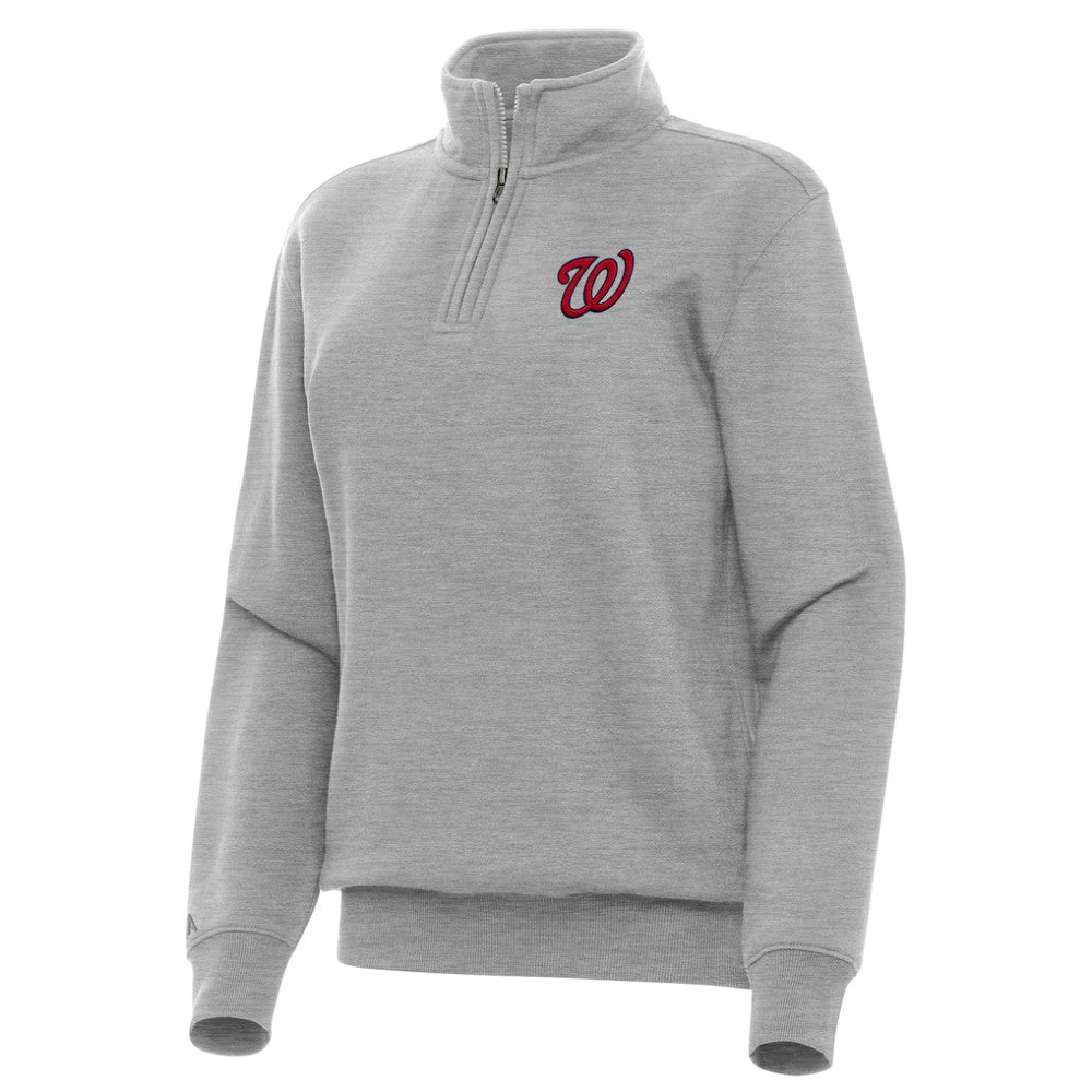 Washington Nationals Antigua Women's Victory Quarter-Zip Sweatshirt - MLB Sweatshirts