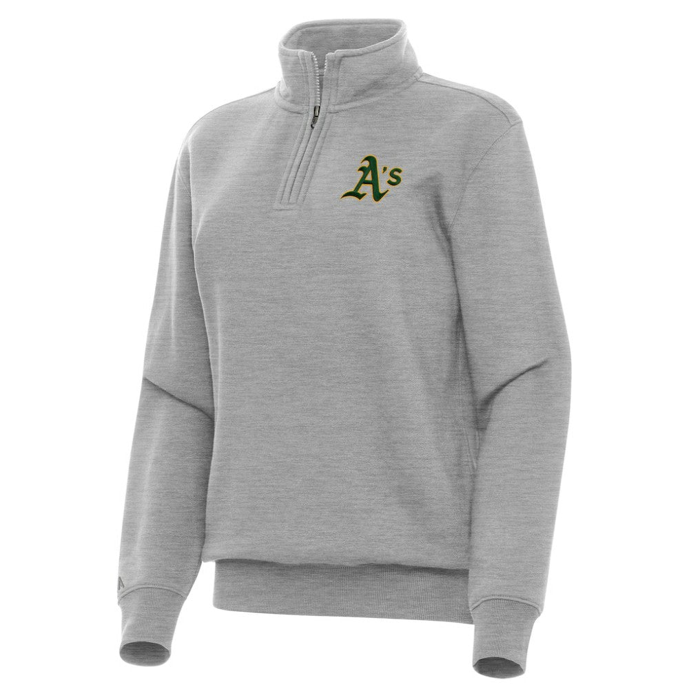 Athletics Antigua Women's Victory Quarter-Zip Sweatshirt - MLB Sweatshirts