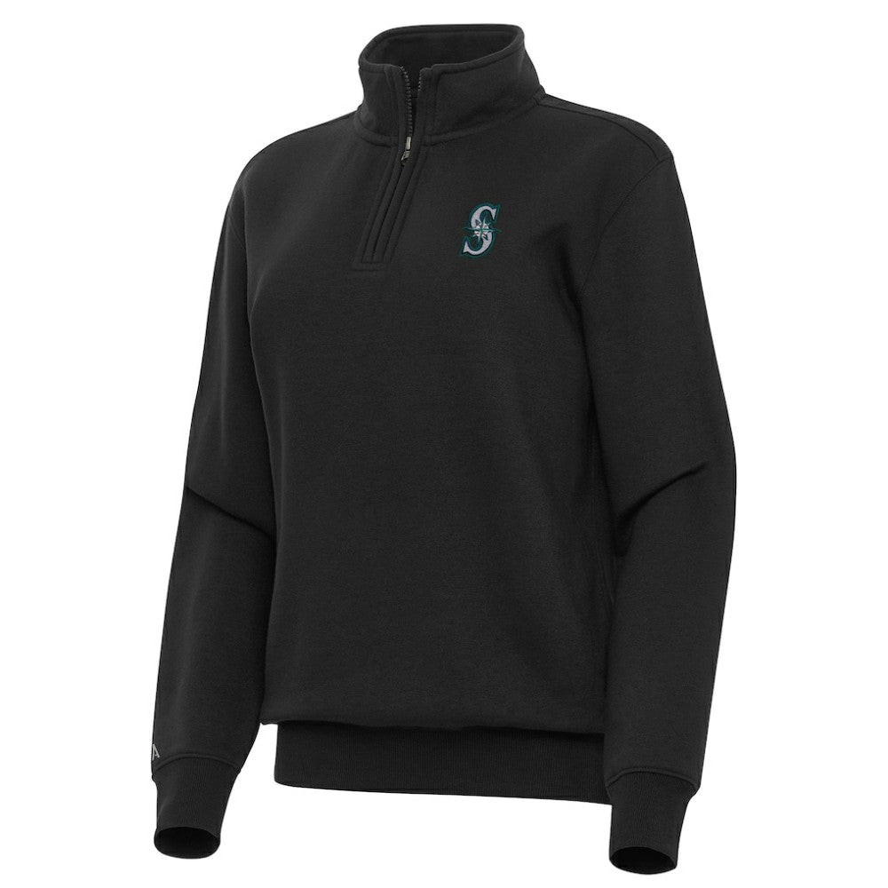 Seattle Mariners Antigua Women's Victory Quarter-Zip Sweatshirt - MLB Sweatshirts