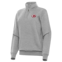 Cincinnati Reds Antigua Women's Victory Quarter-Zip Sweatshirt - MLB Sweatshirts