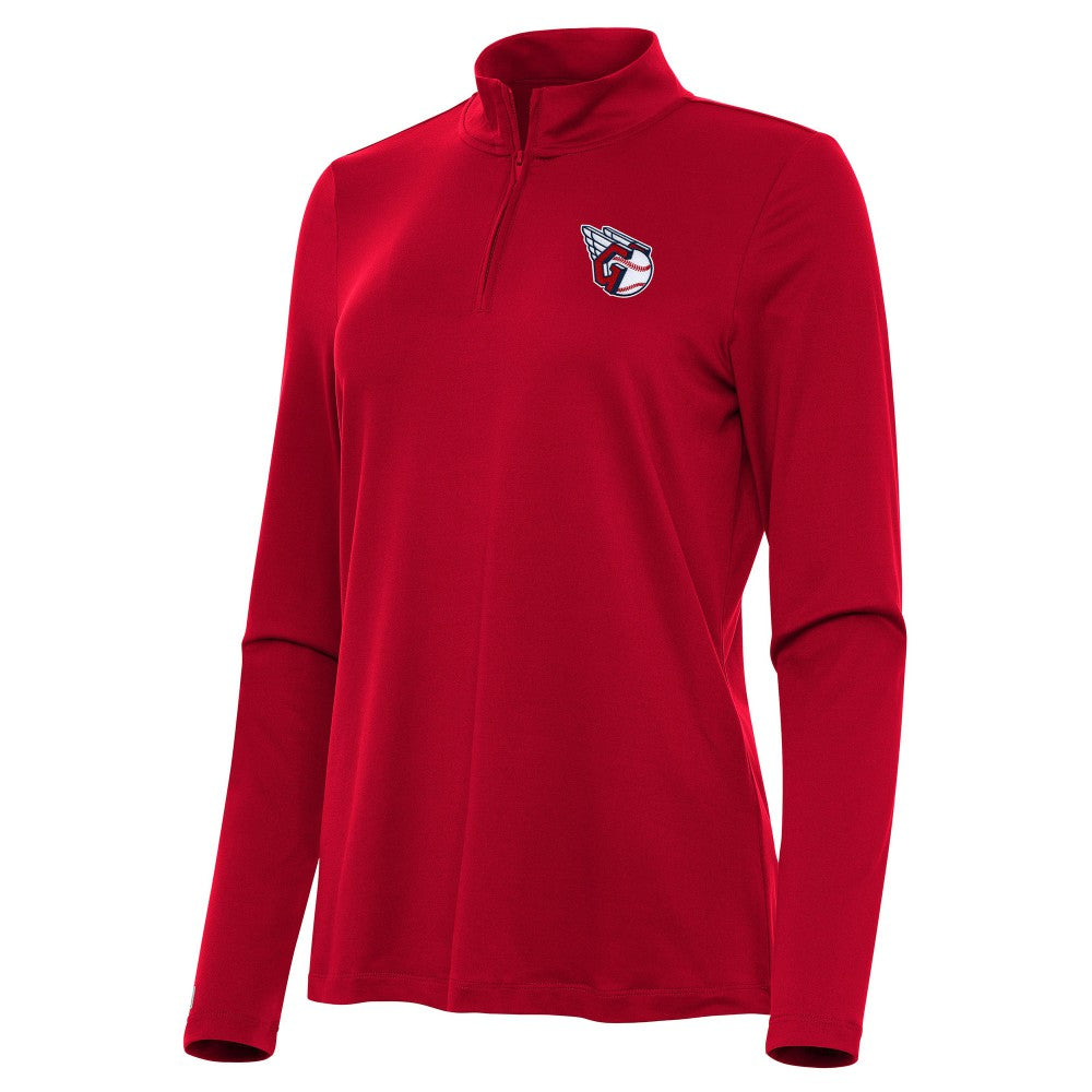 Cleveland Guardians Antigua Women's Reprocess Quarter-Zip Top - Red - MLB Tops