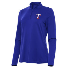 Texas Rangers Antigua Women's Reprocess Quarter-Zip Top - Royal - MLB Tops