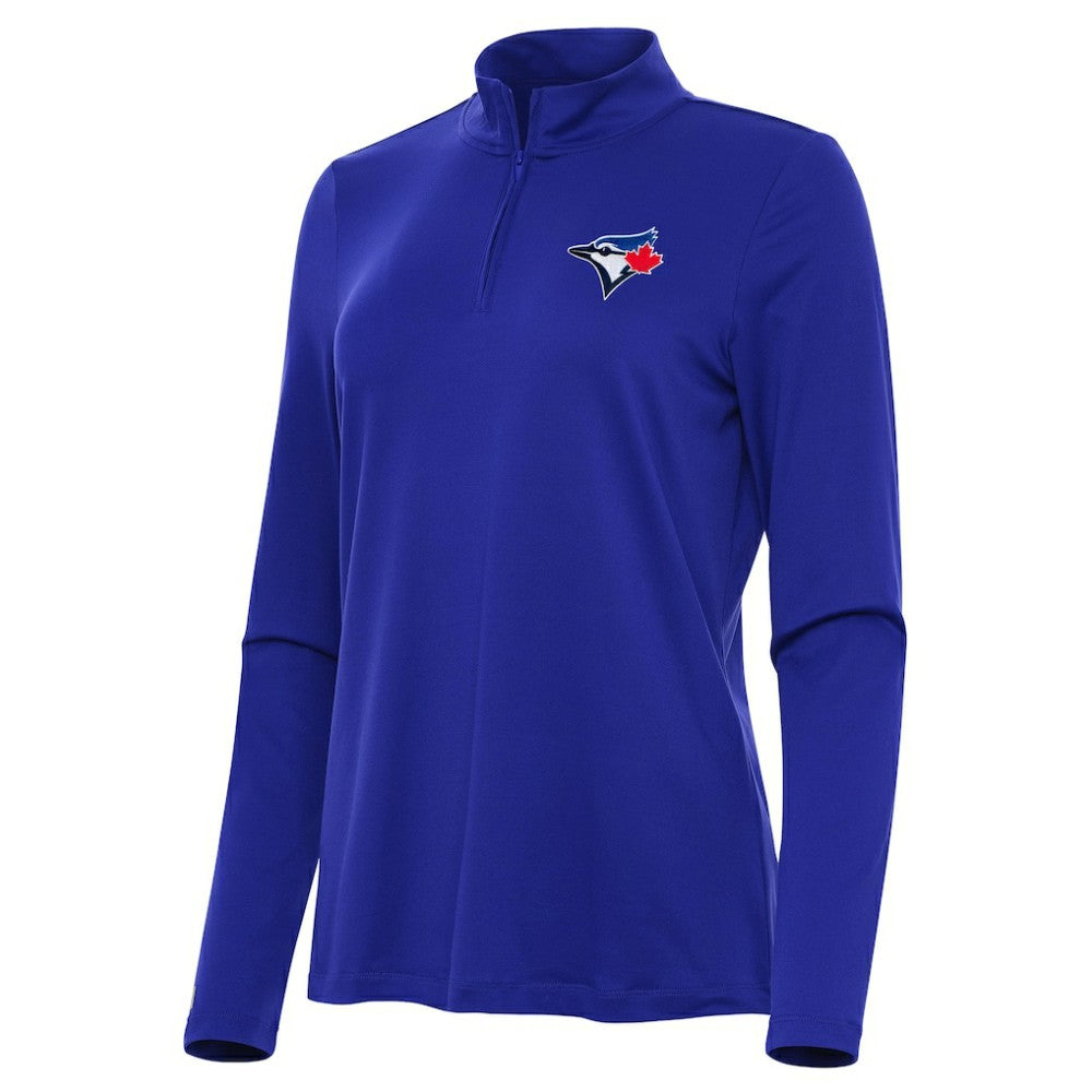 Toronto Blue Jays Antigua Women's Reprocess Quarter-Zip Top - Royal - MLB Tops