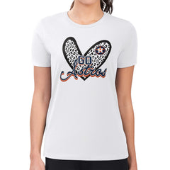 Houston Astros G-III 4Her by Carl Banks Women's Super-Slim Fit Lightweight Leopard Heart T-Shirt - MLB T-shirts