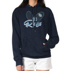 Tampa Bay Rays G-III 4Her by Carl Banks Women's Leopard Heart Pullover Hoodie - MLB Hoodies