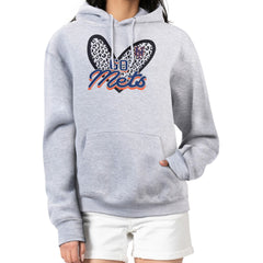 New York Mets G-III 4Her by Carl Banks Women's Leopard Heart Pullover Hoodie - MLB Hoodies