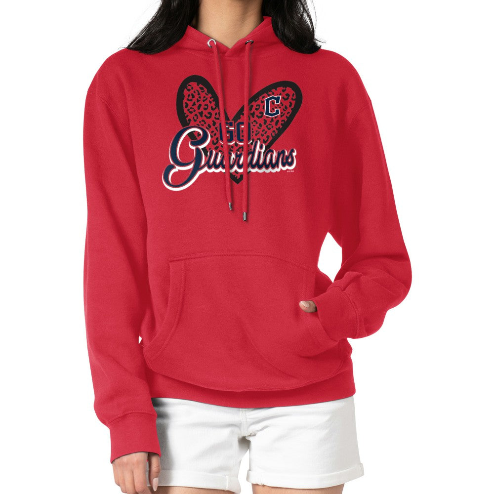 Cleveland Guardians G-III 4Her by Carl Banks Women's Leopard Heart Pullover Hoodie - MLB Hoodies