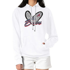 Atlanta Braves G-III 4Her by Carl Banks Women's Leopard Heart Pullover Hoodie - MLB Hoodies