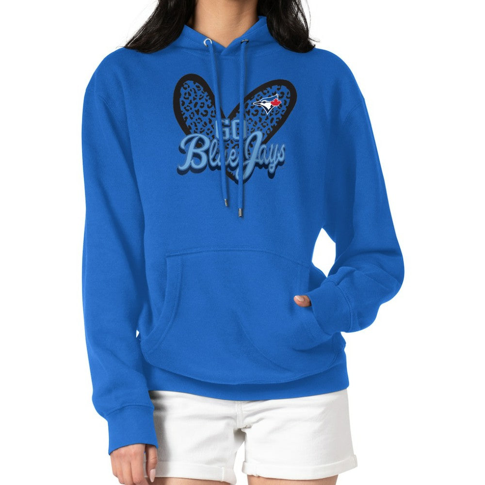 Toronto Blue Jays G-III 4Her by Carl Banks Women's Leopard Heart Pullover Hoodie - MLB Hoodies