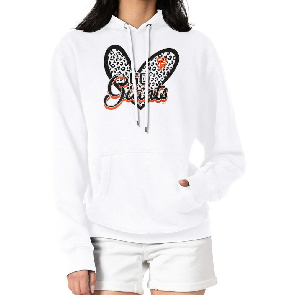 San Francisco Giants G-III 4Her by Carl Banks Women's Leopard Heart Pullover Hoodie - MLB Hoodies