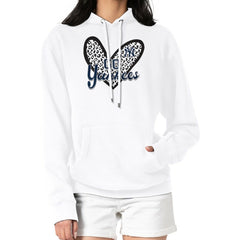 New York Yankees G-III 4Her by Carl Banks Women's Leopard Heart Pullover Hoodie - MLB Hoodies