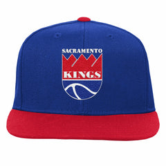 Blue/Red Sacramento Kings Youth Team Logo Two-Tone Flatbrim Snapback Hat | NBA
