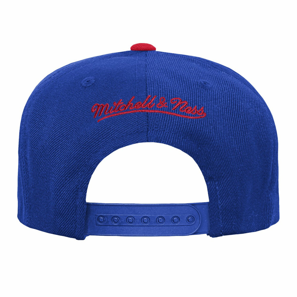 Blue/Red Sacramento Kings Youth Team Logo Two-Tone Flatbrim Snapback Hat | NBA