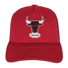 Red Chicago Bulls Youth Core Evergreen Trucker Adjustable Hat | NBA