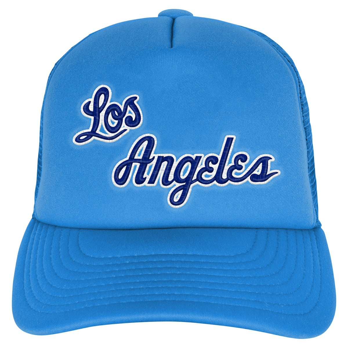 Light Blue Los Angeles Lakers Youth Core Evergreen Trucker Adjustable Hat | NBA