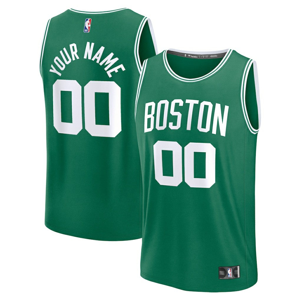 Kelly Green Boston Celtics Youth Fast Break Custom Replica Jersey | NBA
